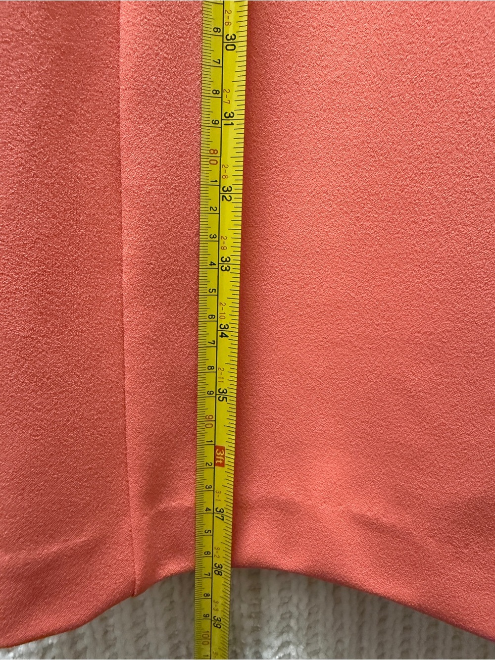 NWT Calvin Klein Dress Sz 4 Coral Pink Peach Pearl Trim Sheath Sleeveless Formal - Picture 11 of 11